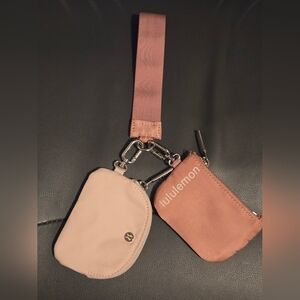Lululemon | Dual Mini Pouch Keychain Set – Peach & Pink – One Size – NWOT